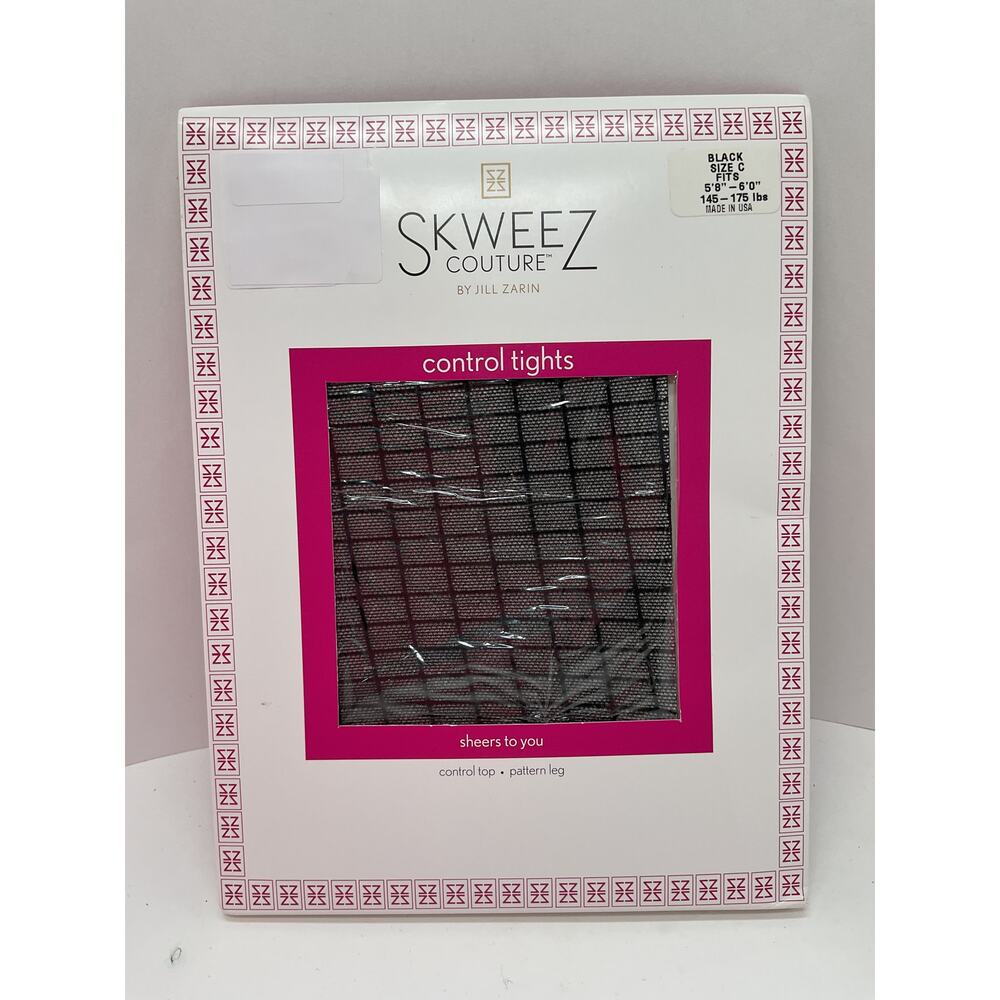 Skweez Couture Sheer Control Top Patterned Pantyhose C NIP